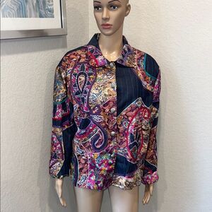 Vintage Sandy StarkManWomen's Multicolor Paisley Jacket